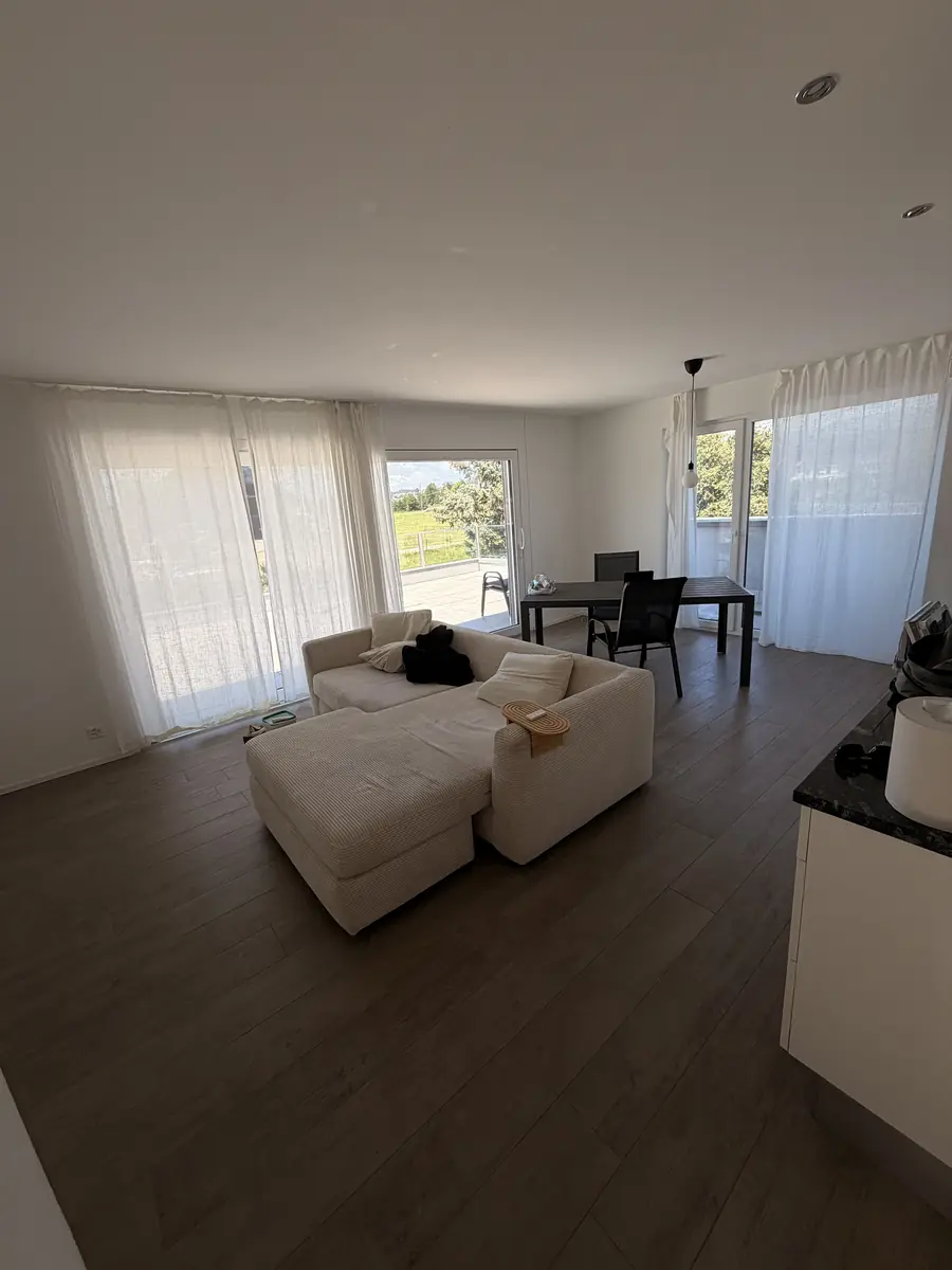 Unser Wohnzimmer ein paar Tage vor der Abreise